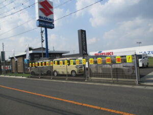 お客様感謝祭横断幕を取り付けた画像